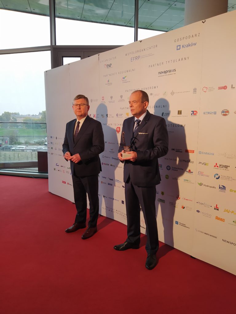 Marcin Stefański, Prezes Zarządu InnoBaltica odbiera Polską Nagrodę Innowacyjności 2020/21